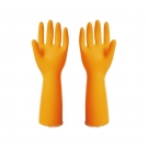 雪蓮20042CR天然乳膠光里卷邊袖口魚鱗紋氯化處理手套